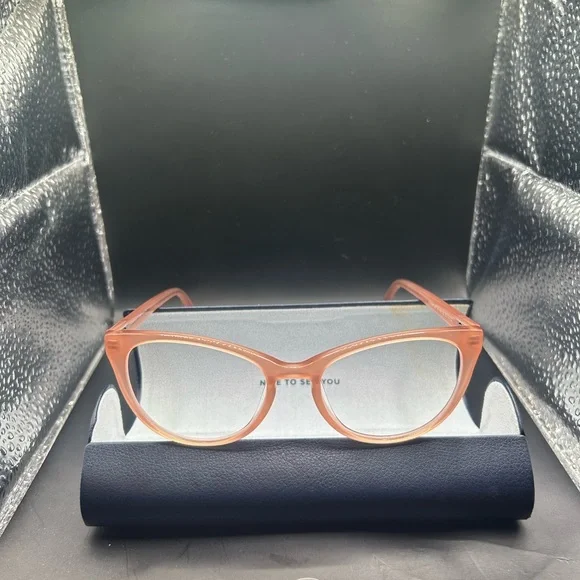 Warby Parker Women's Eyeglasses Shea M 521 Rose Guava Cat Eye - Picture 11 of 15